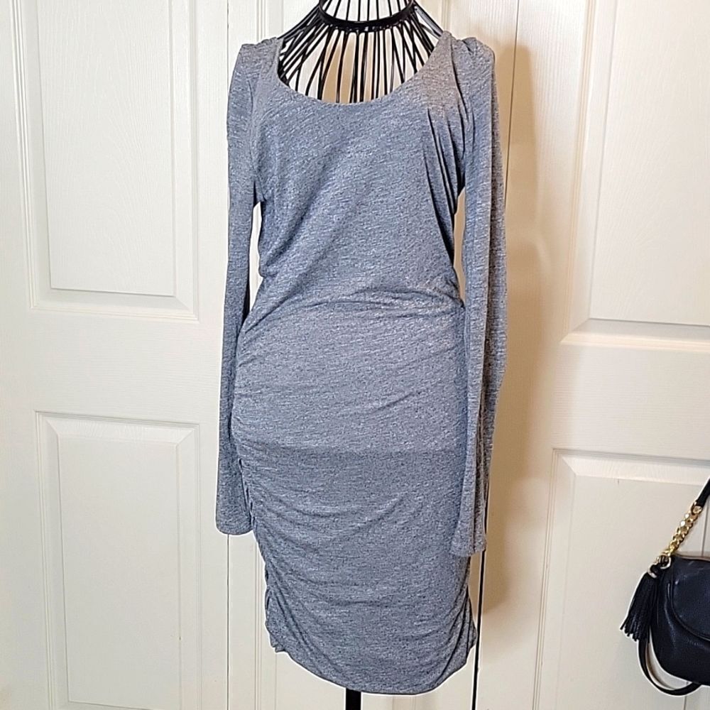 MOSSIMO Gray T-Shirt Dress Size Medium